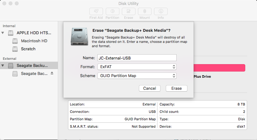 how to format a seagate hard drive for mac
